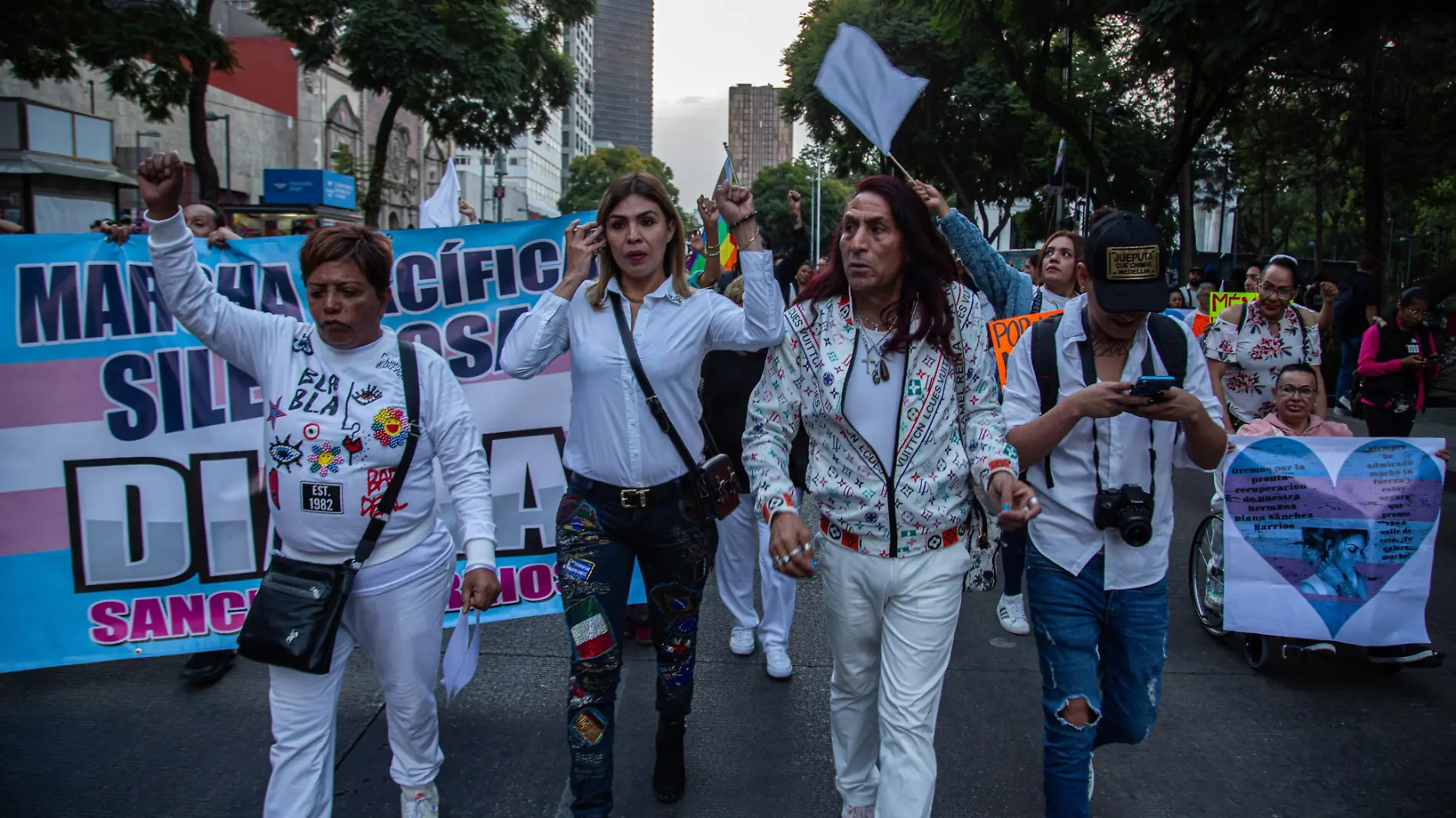 En imágenes, comerciantes y comunidad trans marcharon en apoyo a Diana Sánchez Barrios  